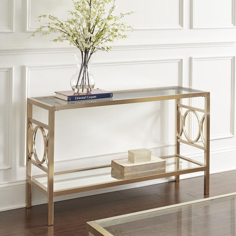 Wrought iron console for the hallway