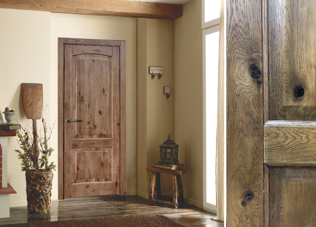 Brown wooden door