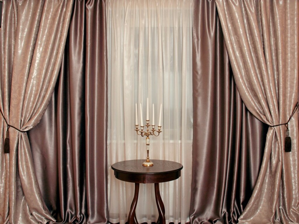 Brown curtains