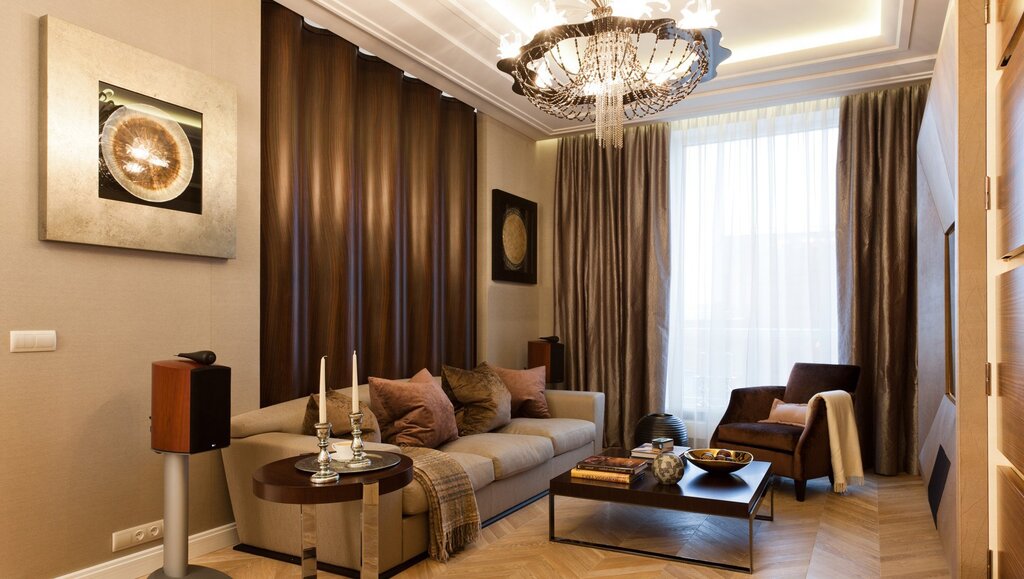 Brown curtains