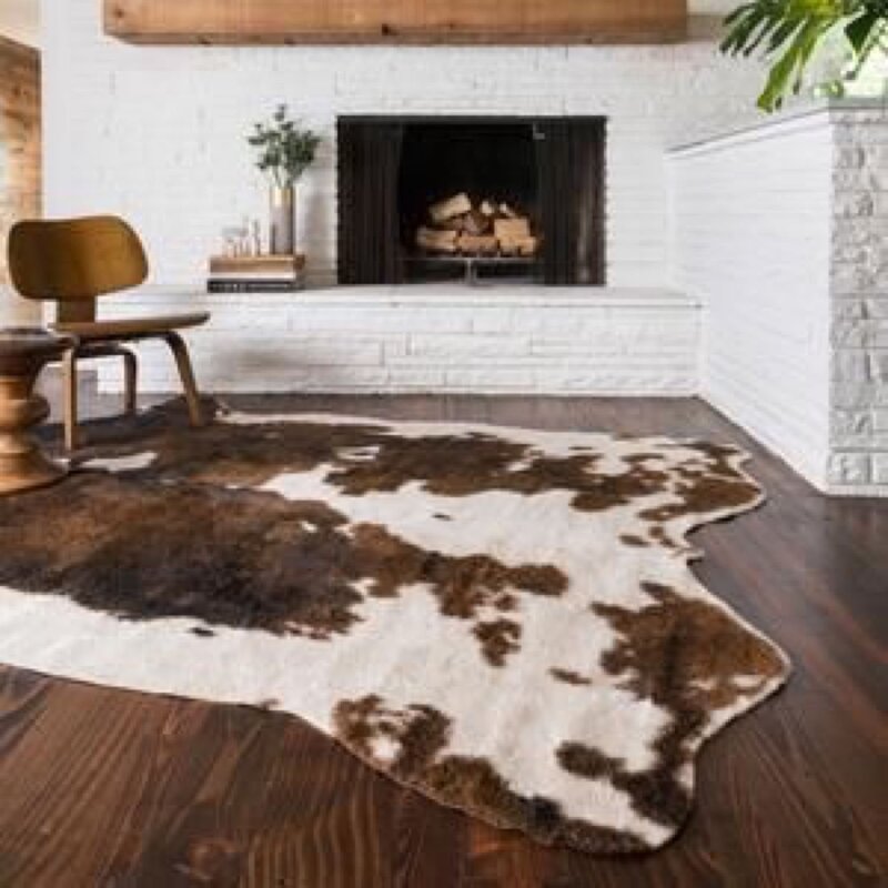 Cowhide on the floor