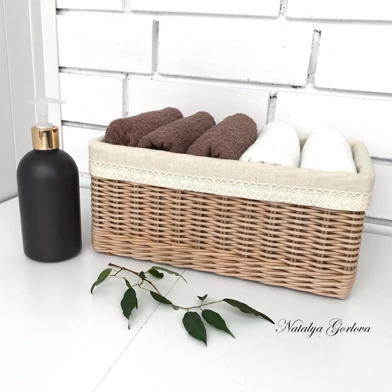 Towel basket for the bathroom