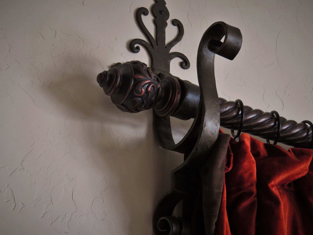 Wrought iron curtain rods