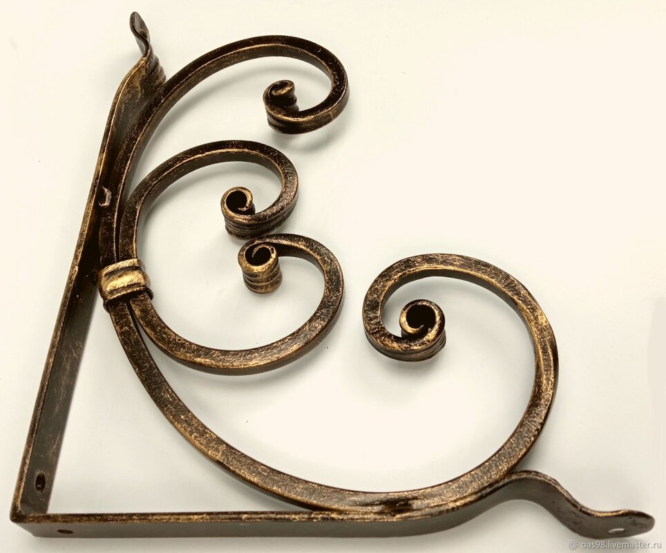 Wrought iron brackets for shelves