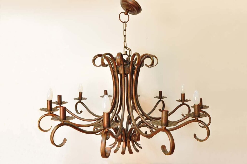 Wrought iron chandeliers