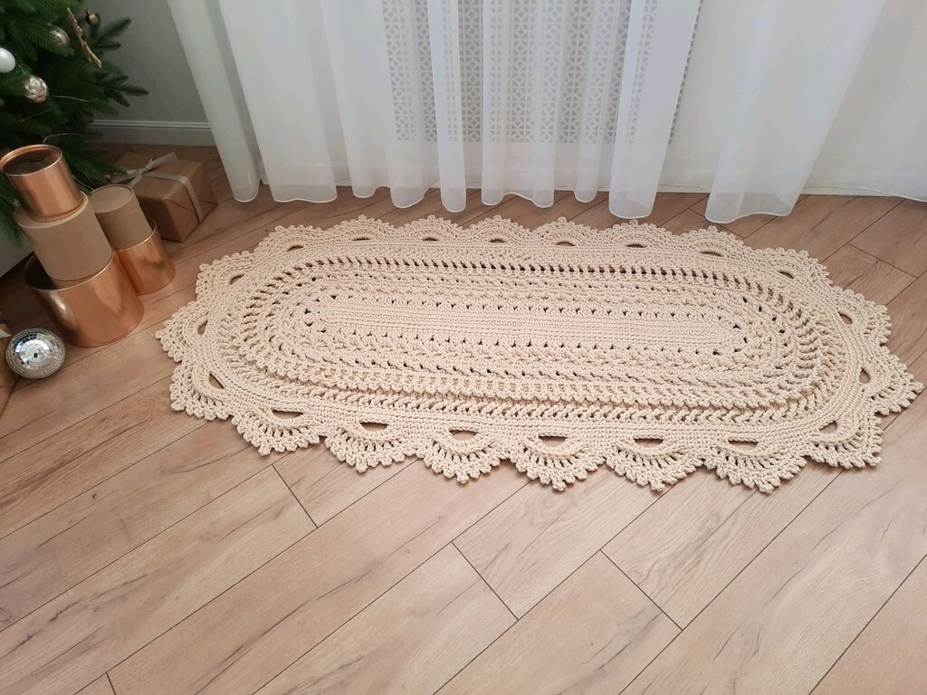 Grand rug made of polyester cord