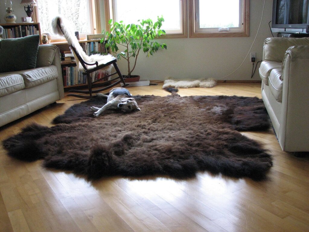 Artificial fur rug