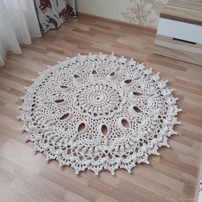 A rug made of cotton cord