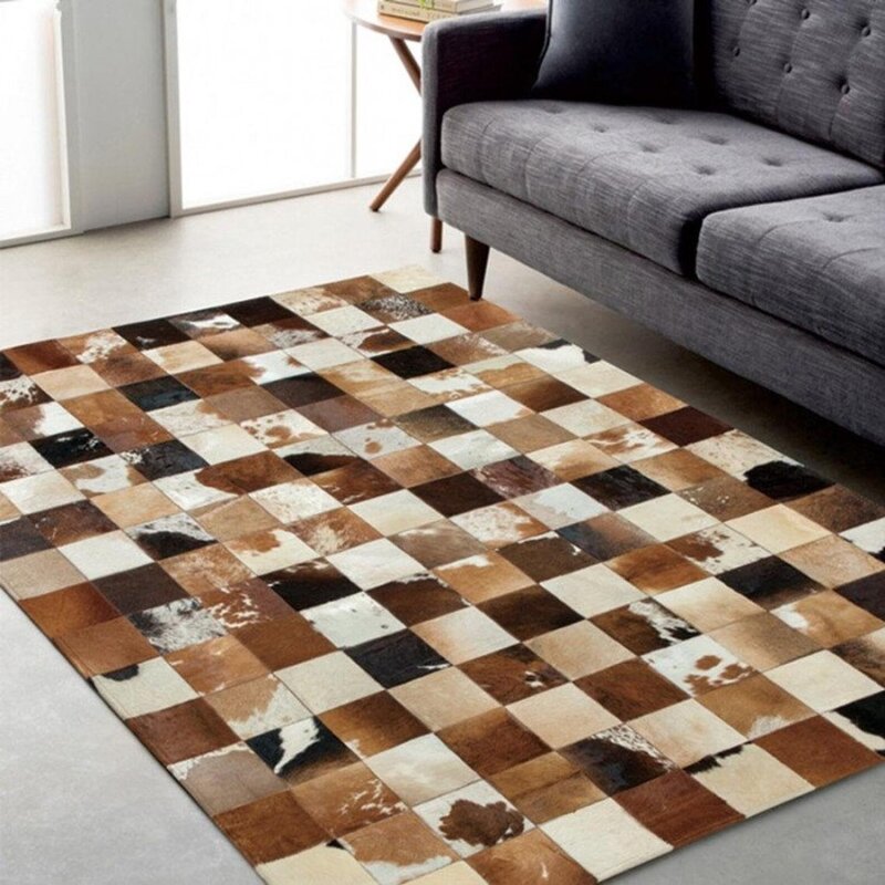 A rug made of leather