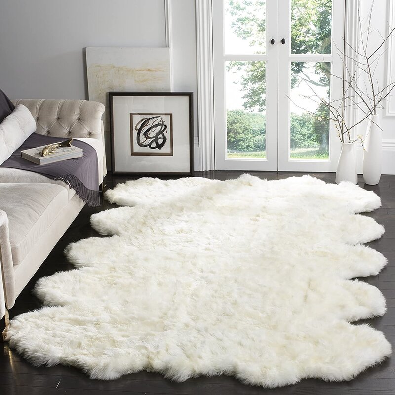 Sheepskin rug 23 фото