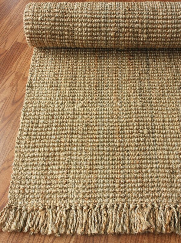 A rug made of burlap