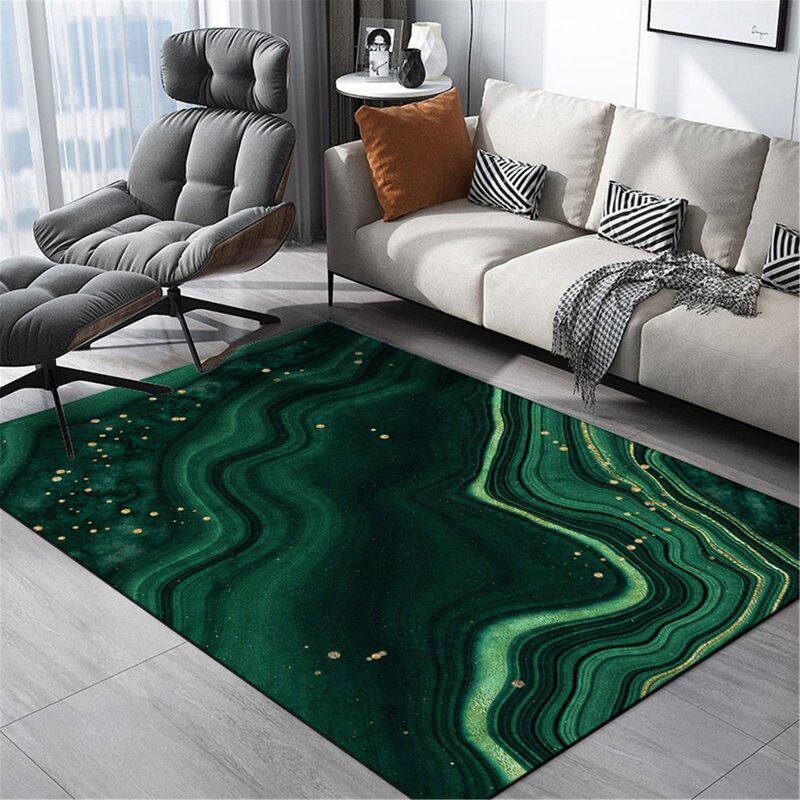 Emerald-colored carpet