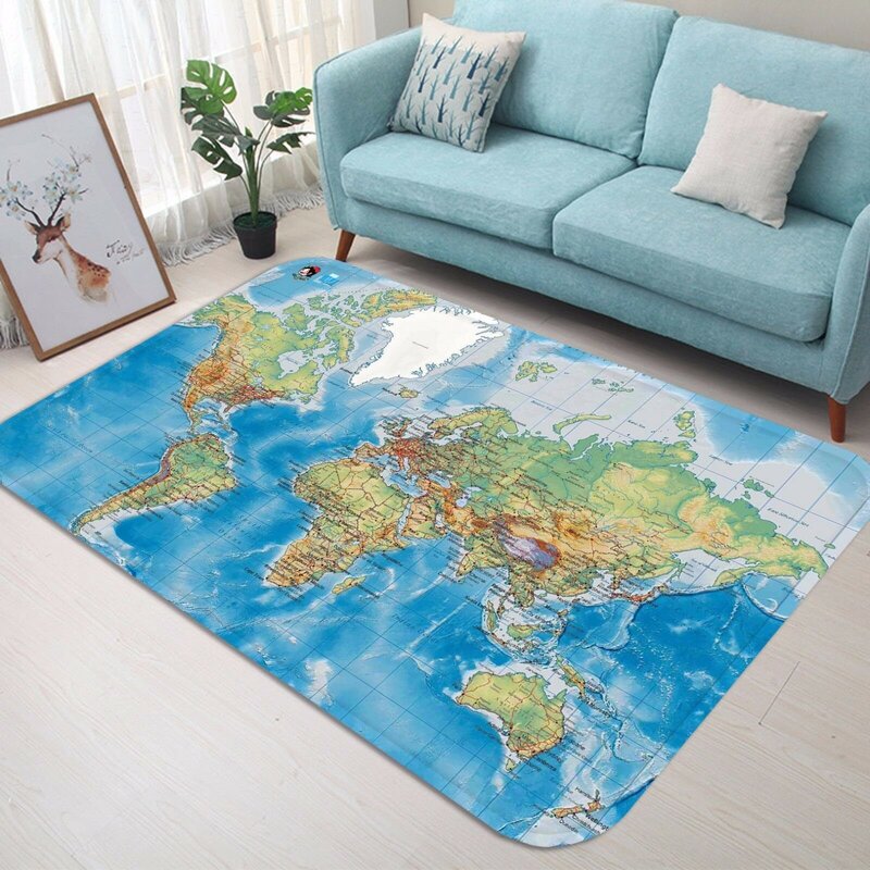 World map carpet