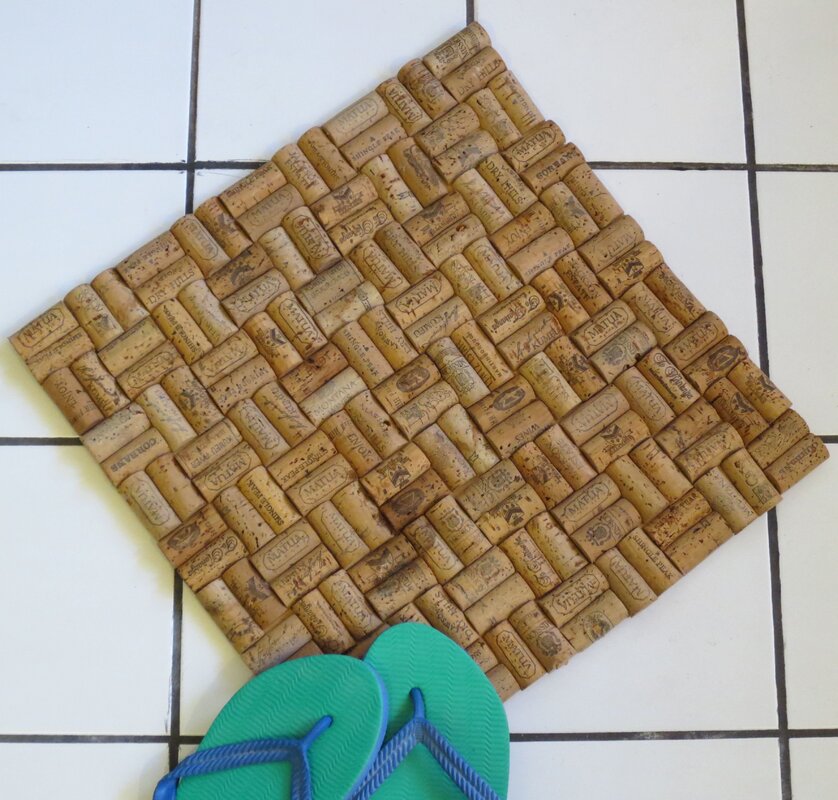 A mat made of corks