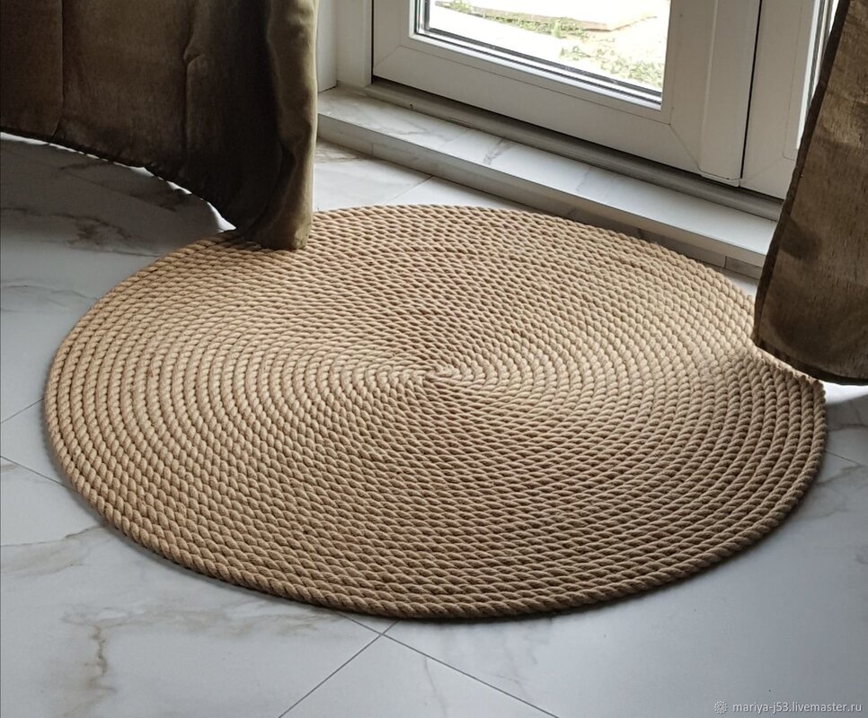 A jute rug