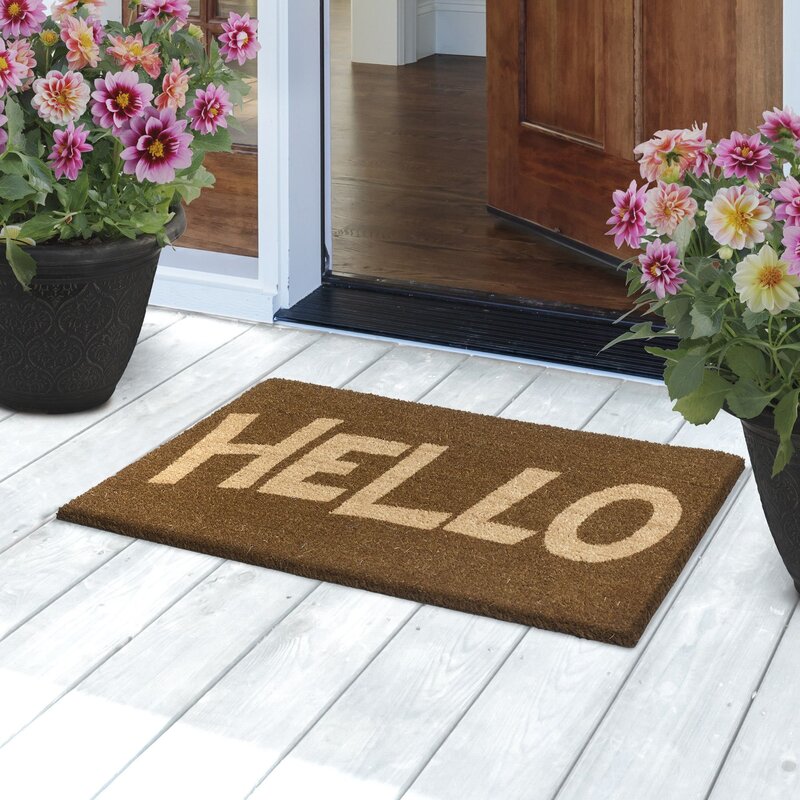 The doormat at the door