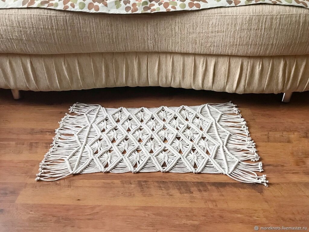 A rug in macrame technique