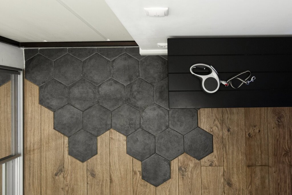 Honeycomb rug for the hallway 30 фото