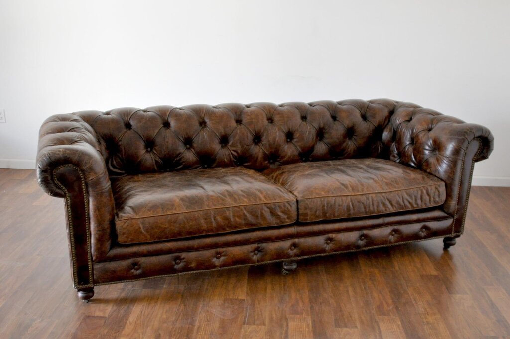 Chesterfield leather sofa