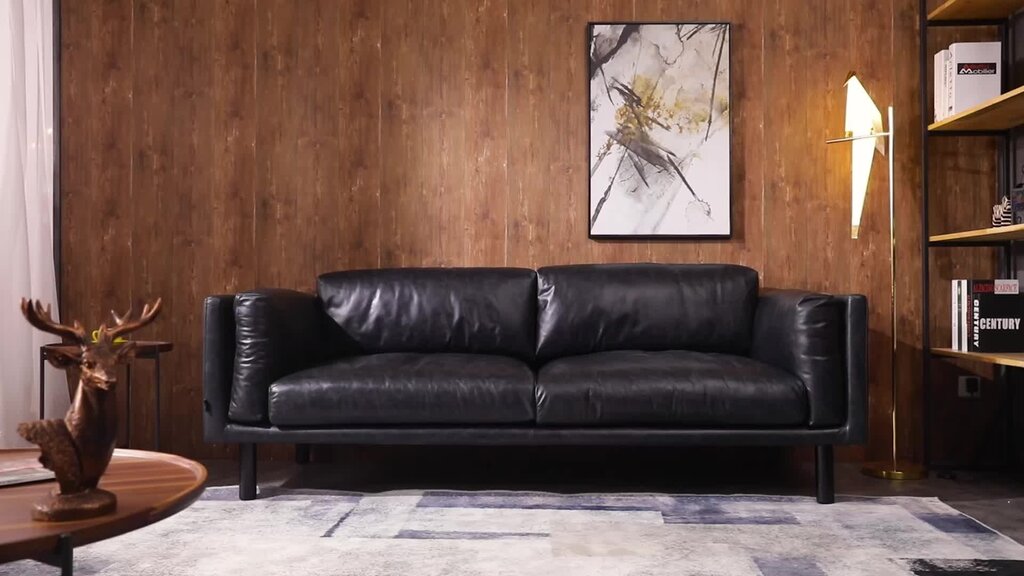 Leather loft sofa 45 фото