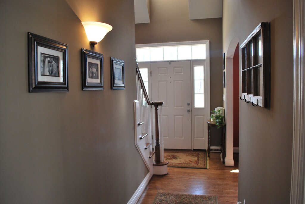 Painted walls in the hallway