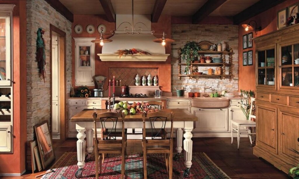 Beautiful kitchen at the summer house