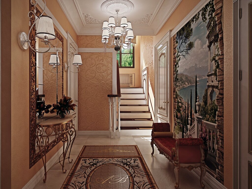 A beautiful hallway in the house