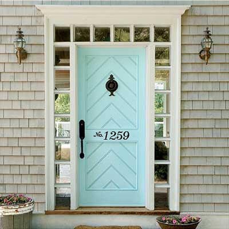 Beautiful white entrance doors