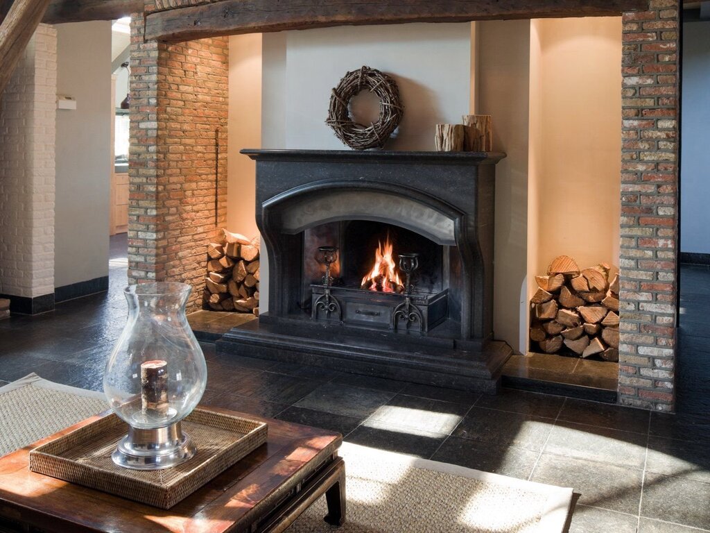 Beautiful brick fireplaces