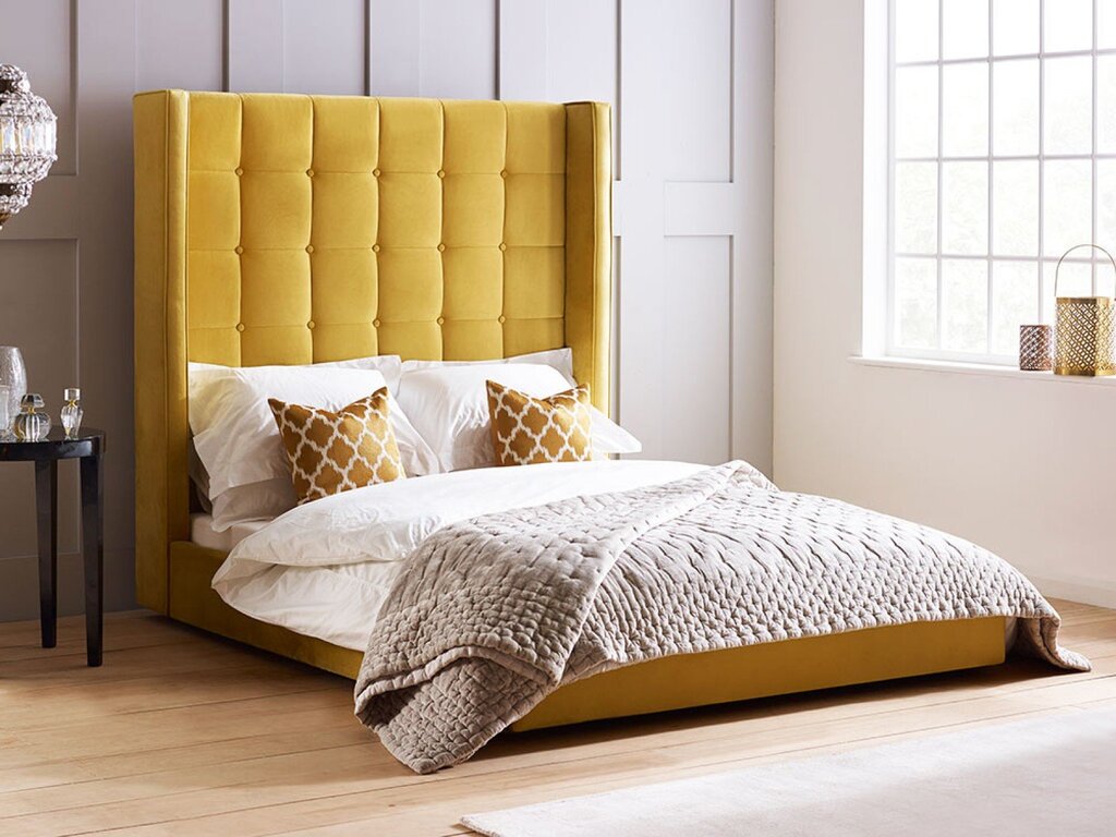 Beautiful beds with soft headboards