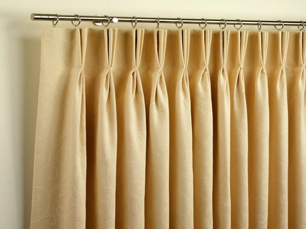 Beautiful folds on the curtains