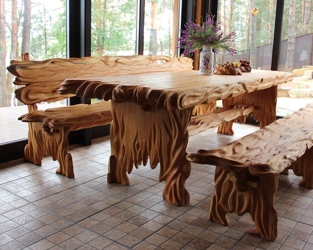 Beautiful wooden tables