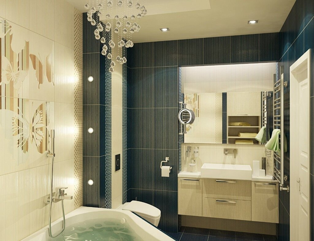 Beautiful bathrooms in the apartment