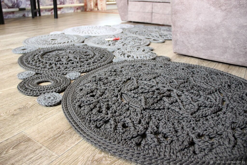 Beautiful knitted rugs