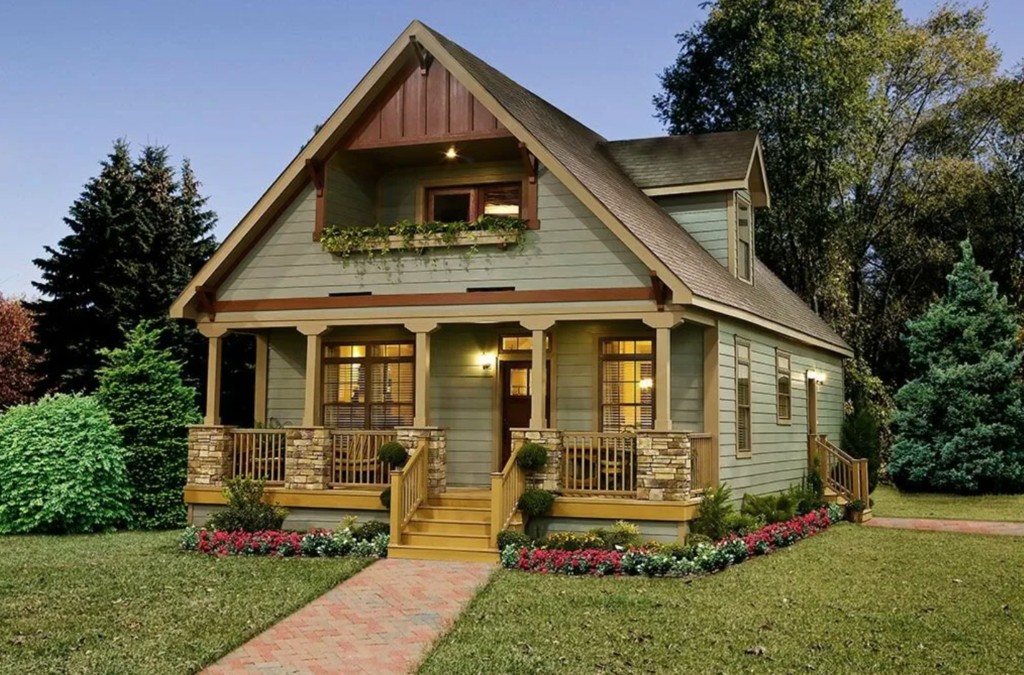 A beautiful country house with a terrace