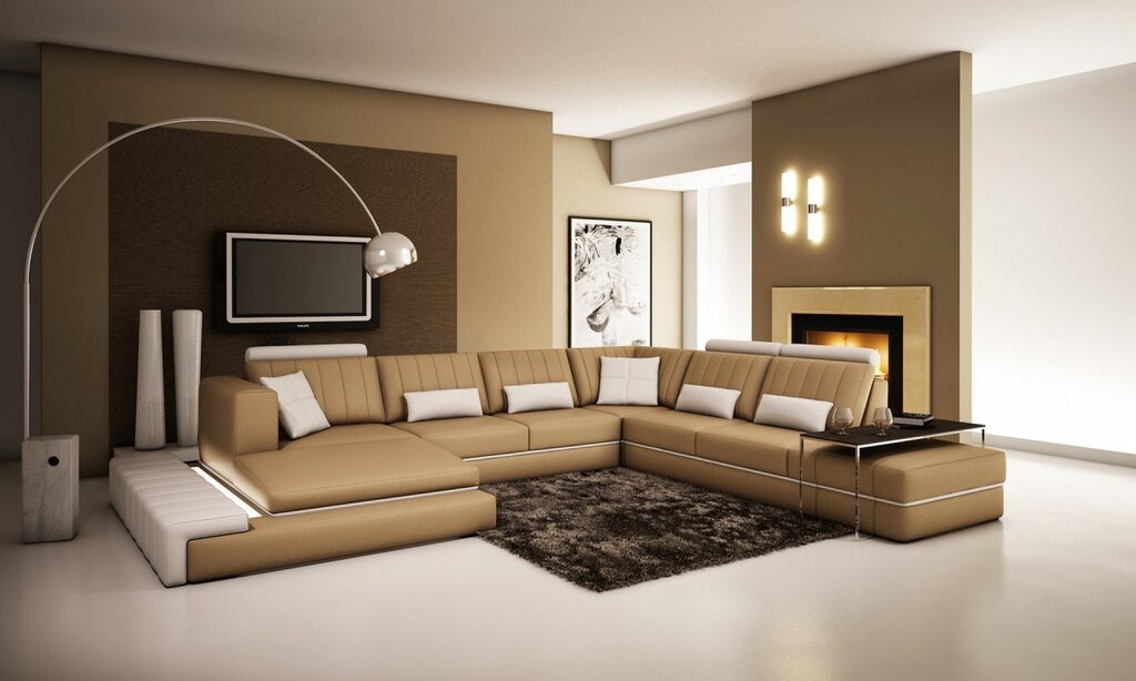 Beautiful corner sofa for the living room