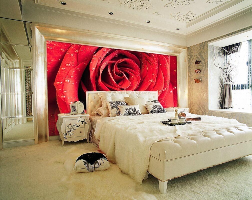 A red bed in the interior