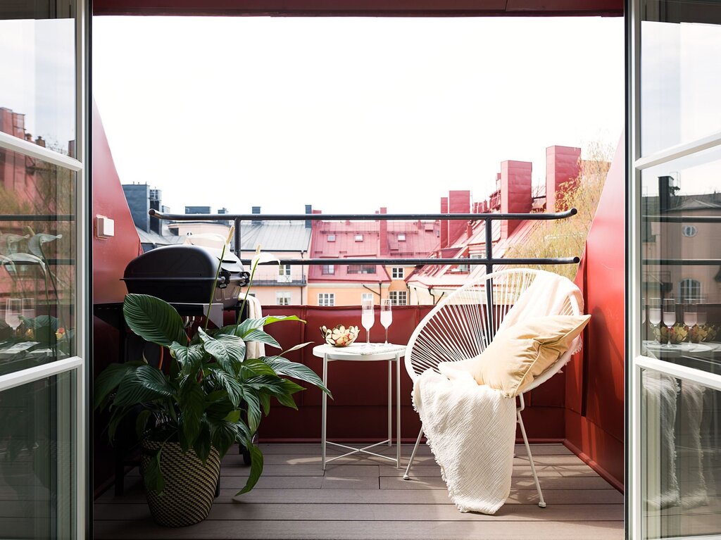 Red balcony