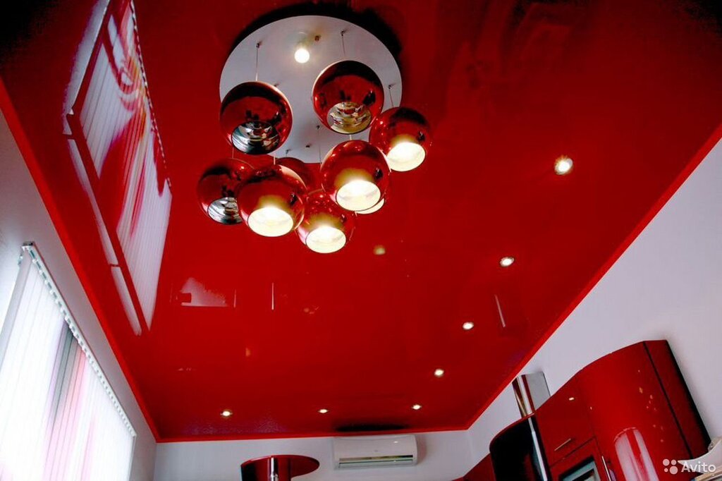 Red stretch ceiling