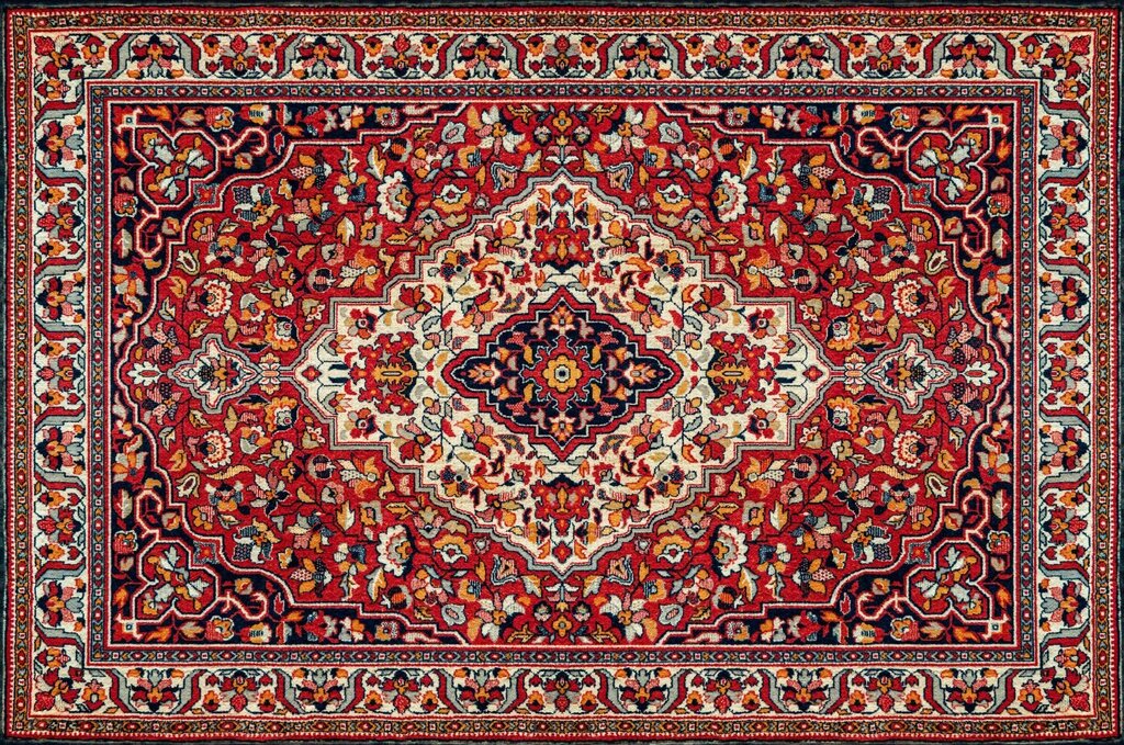 Red Persian carpet