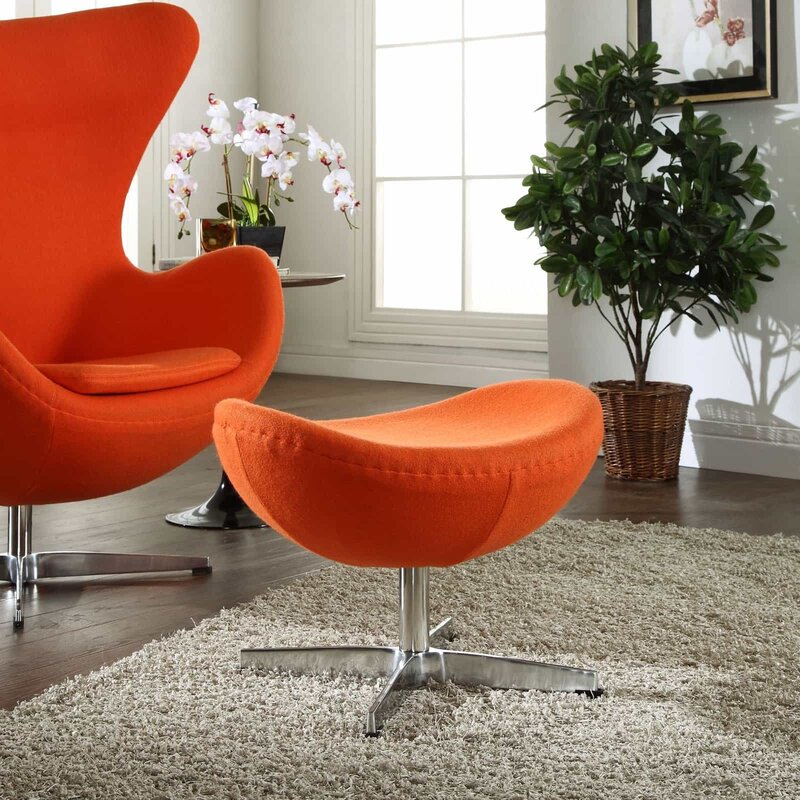 Orange armchair for the living room