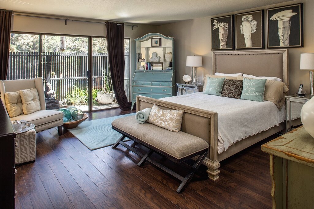 An armchair in the bedroom interior