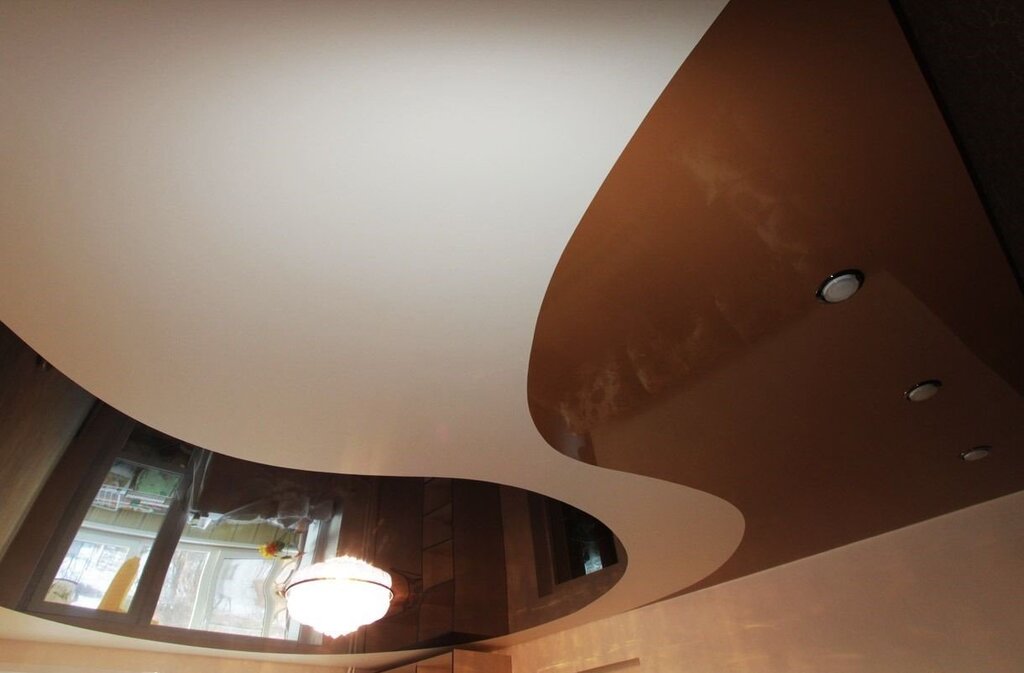 Curved stretch ceilings