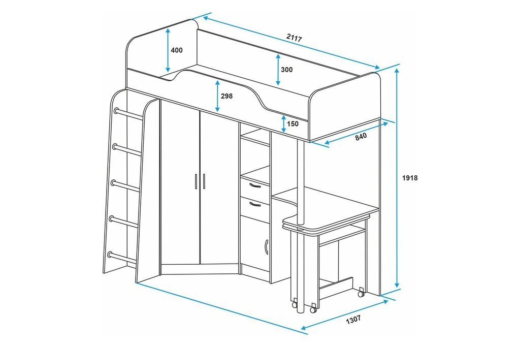 Loft bed Miya