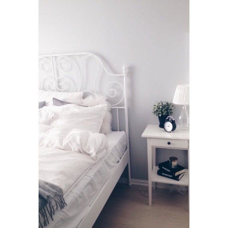 IKEA bed white wooden