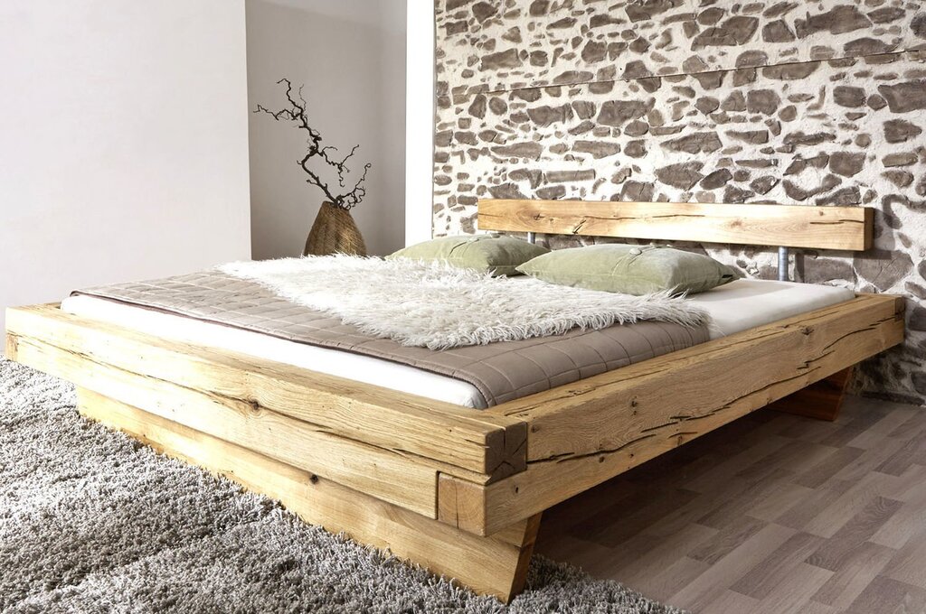 Loft timber bed