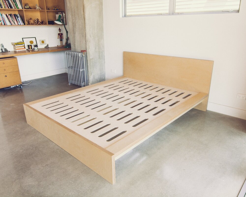 Plywood bed