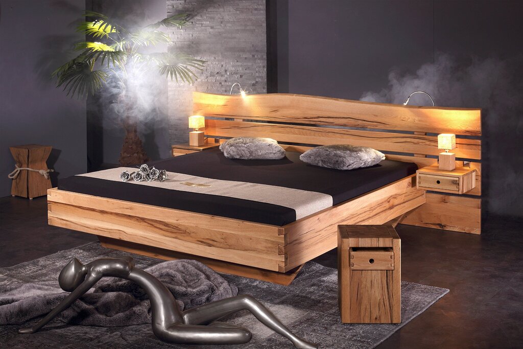 Loft solid wood bed