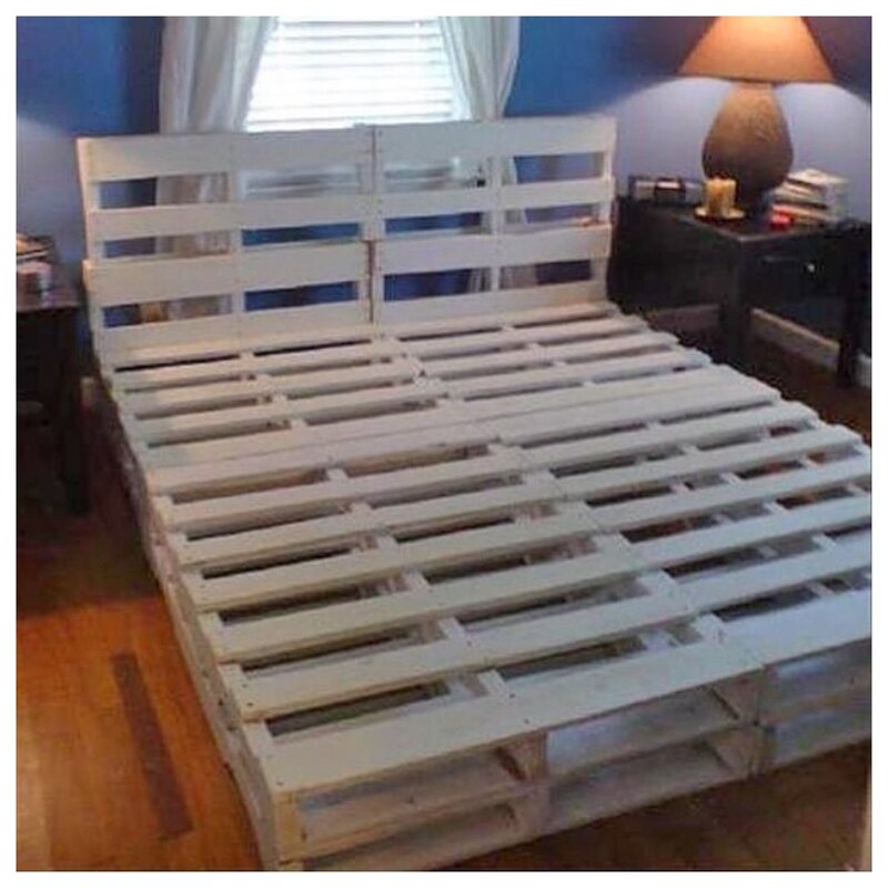 Bed made of pallets