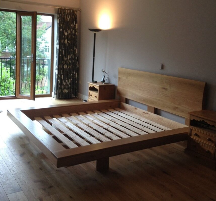 Podium bed made of timber